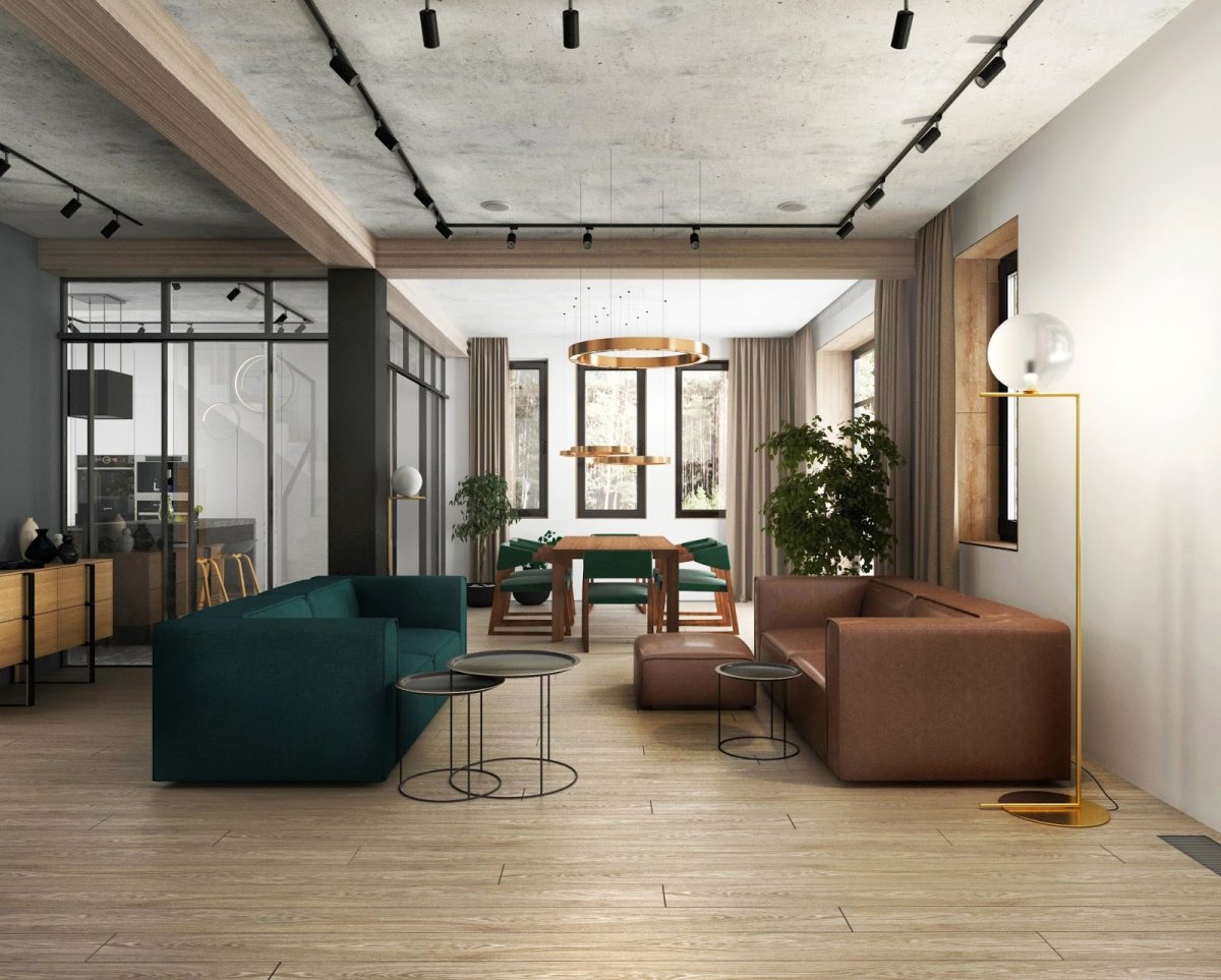 Гостиная лофт Минимализм