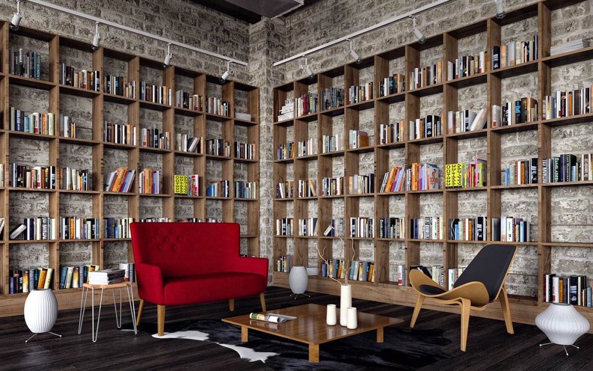 Книжный шкаф в стиле лофт