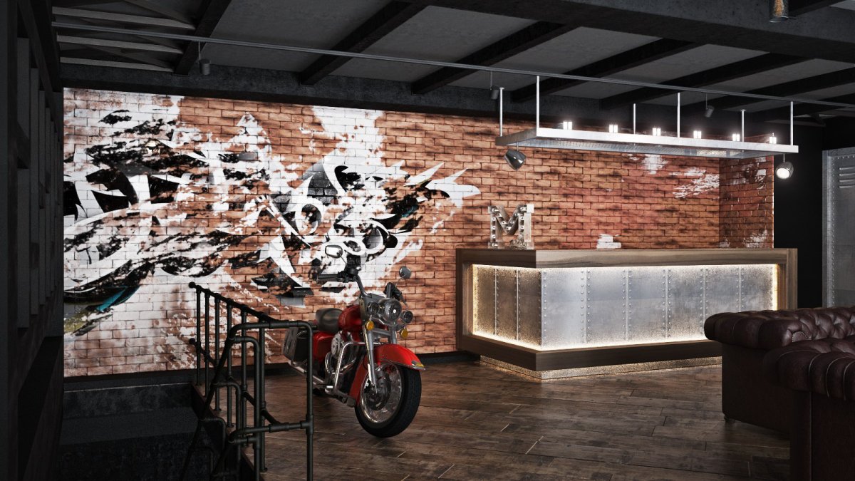 Фреска в стиле лофт