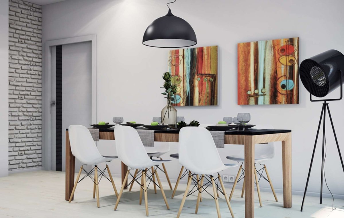 Оригинальные фотообои в интерьере лофт