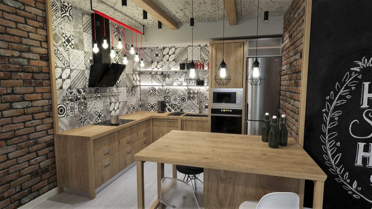 Кухня лофт