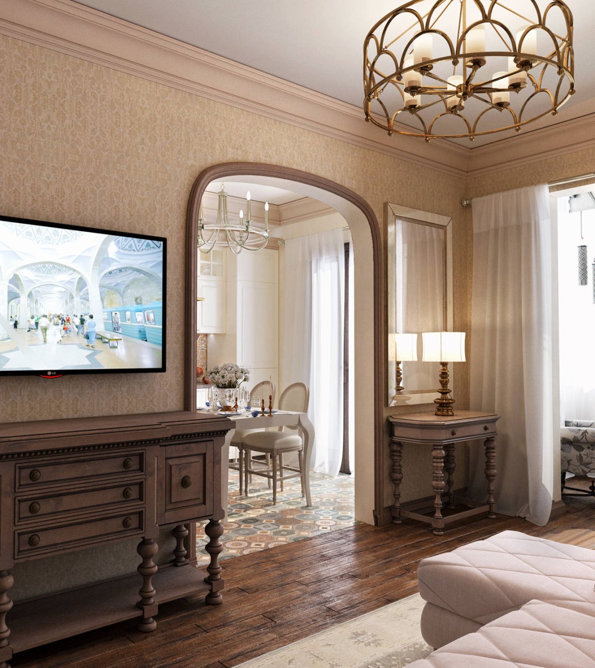 Квартира в итальянском стиле