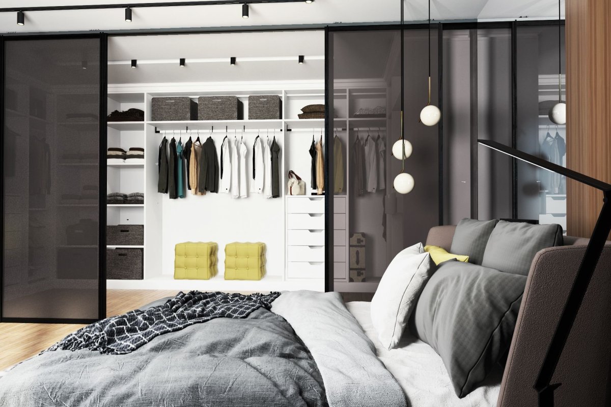 Вход в гардеробную из спальни