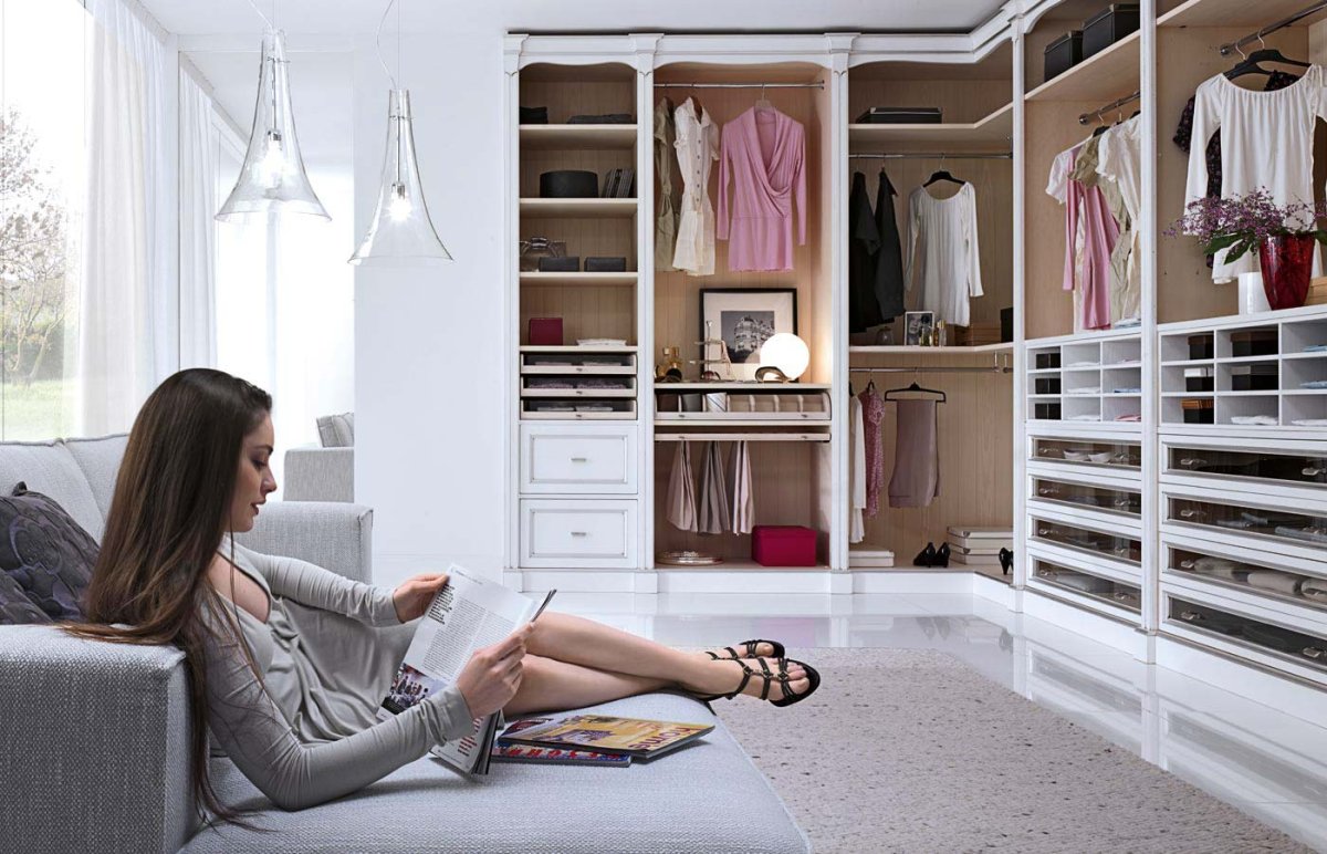 Гардеробные комнаты в скандинавском стиле