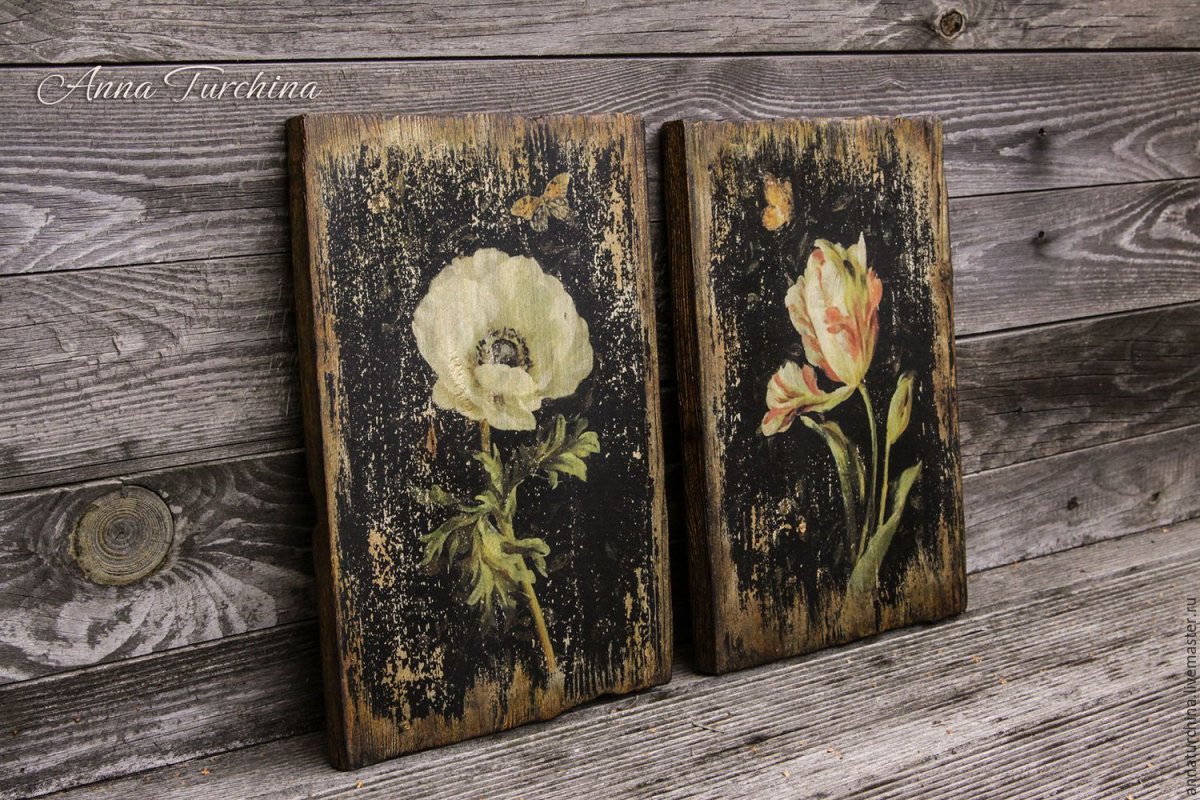 Декупаж старого буфета