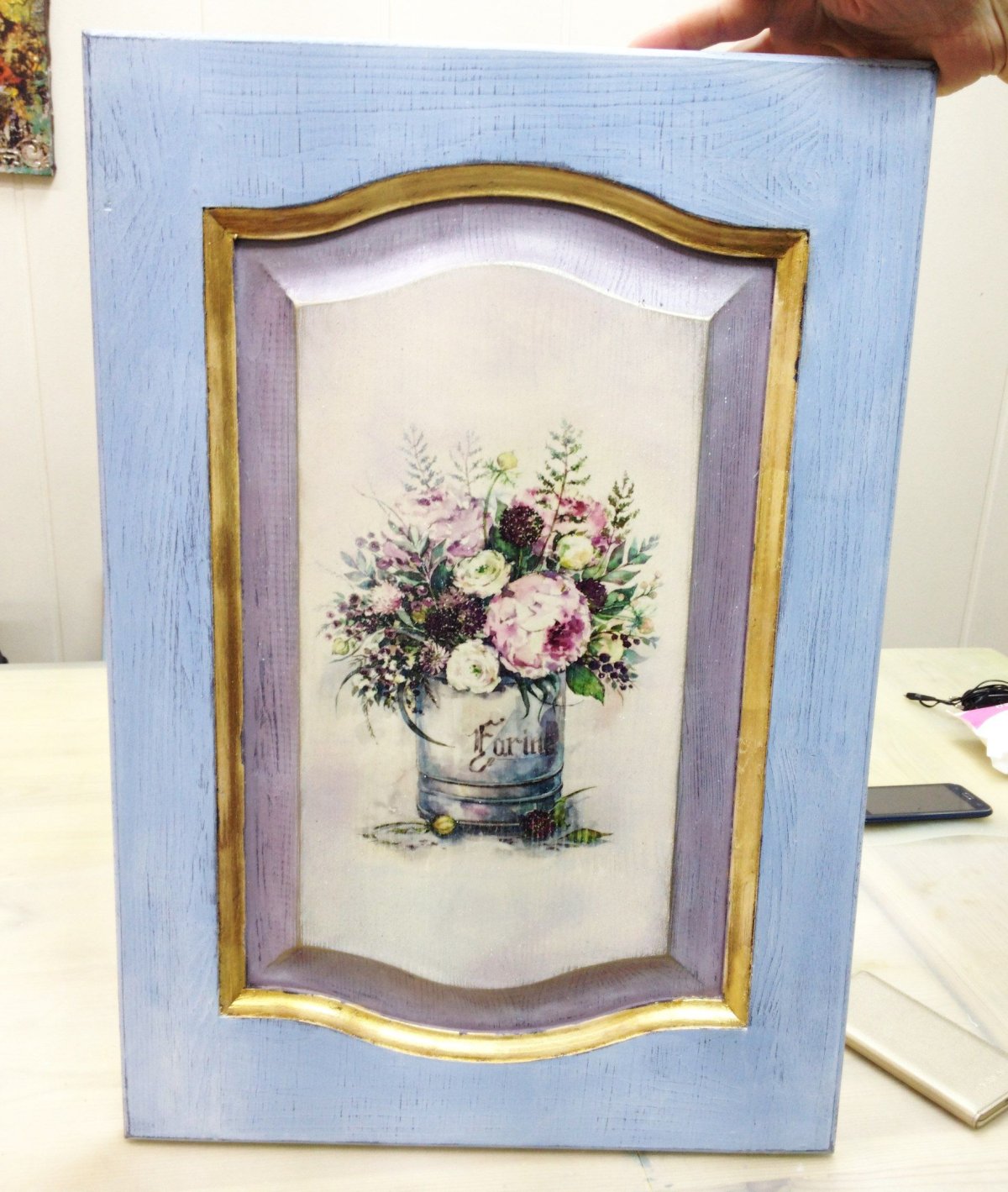 Декупаж кухонной мебели в стиле Прованс