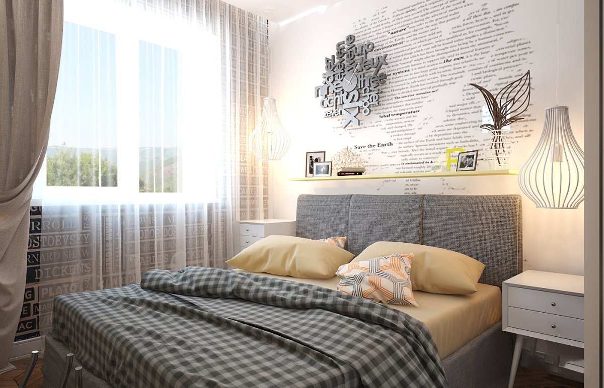 Скандинавская спальня в хрущевке