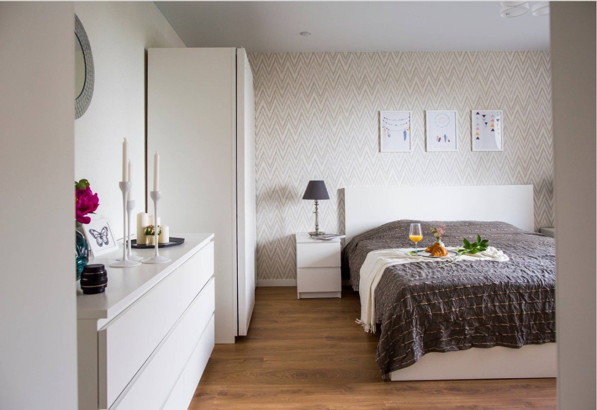 Спальня в скандинавском стиле реальные