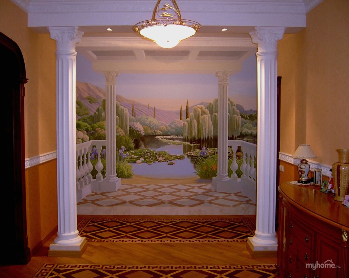 Колонна Европласт в интерьере