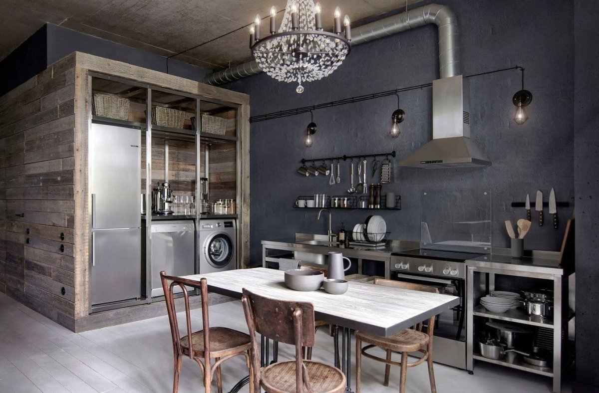 Квартира студия 40 кв.м в стиле лофт