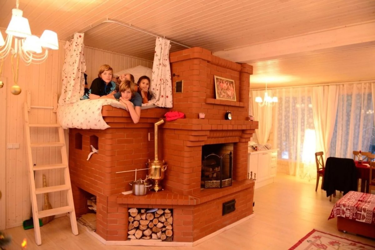 Русская печь в современном доме