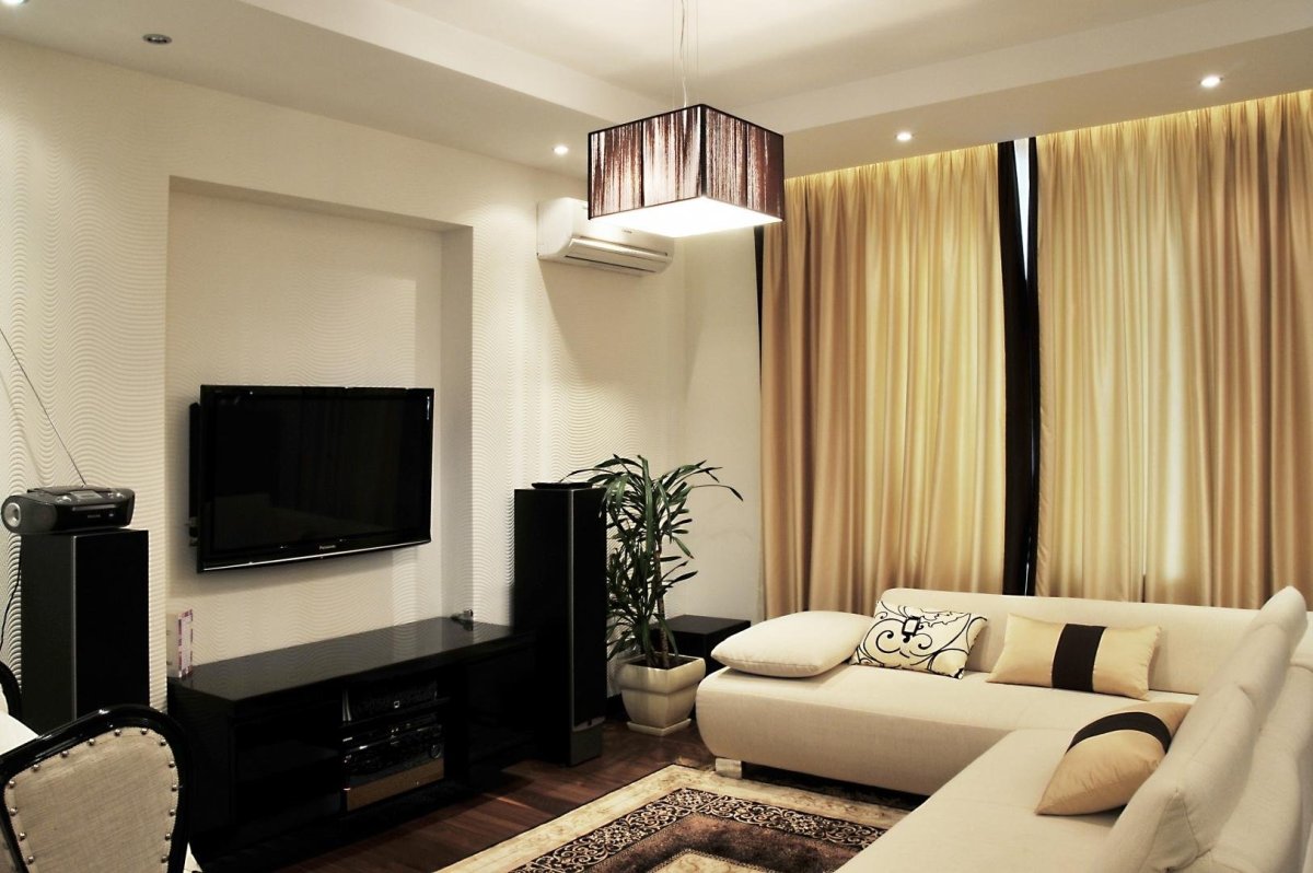 Интерьер гостиной в квартире клетка