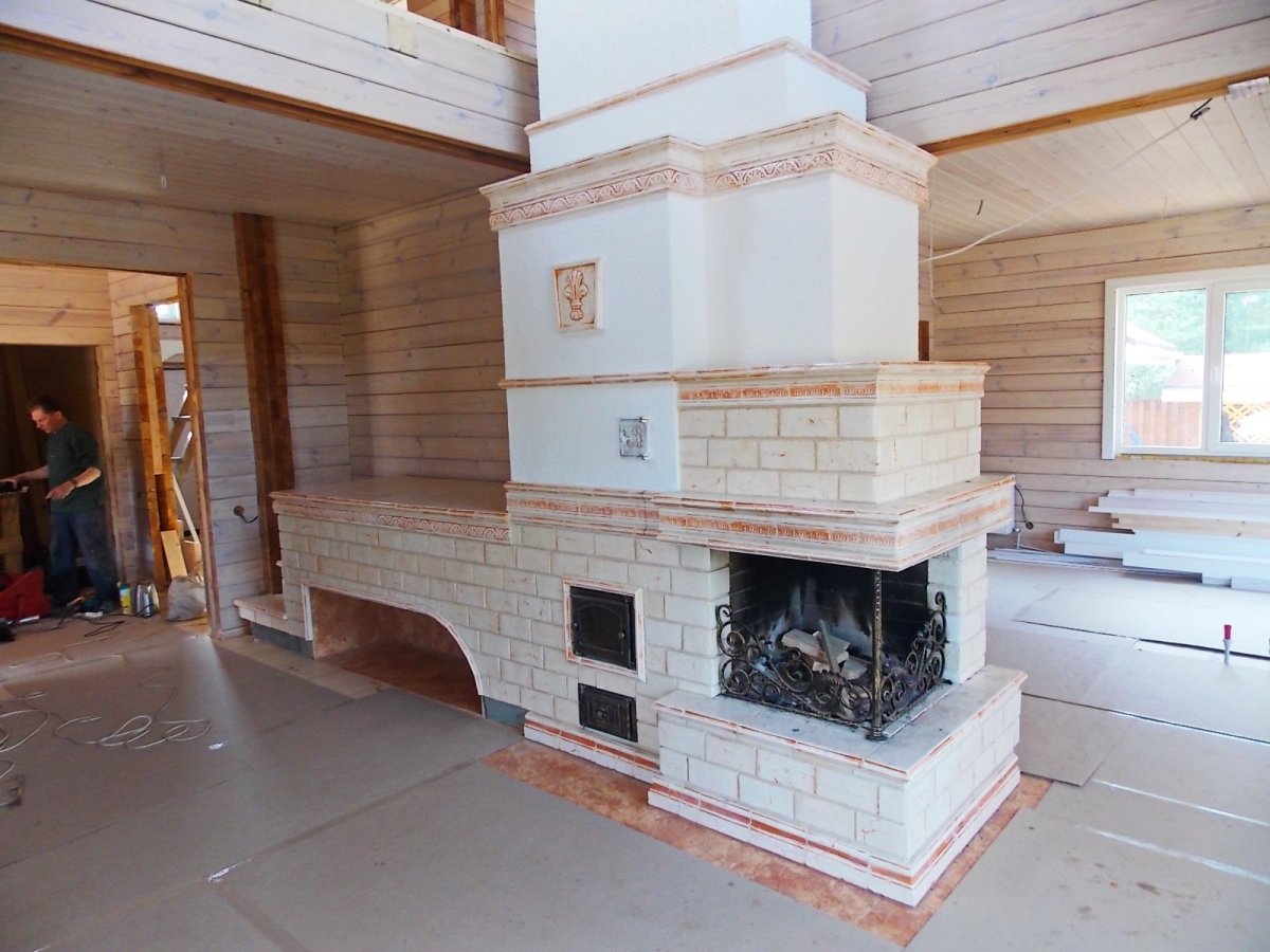 Отопительная кирпичная печь 100кв