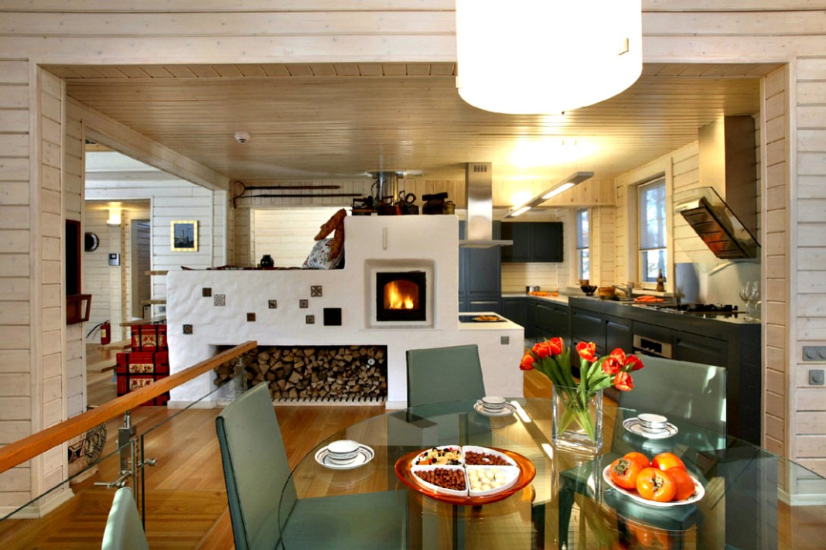 Камин с лежанкой