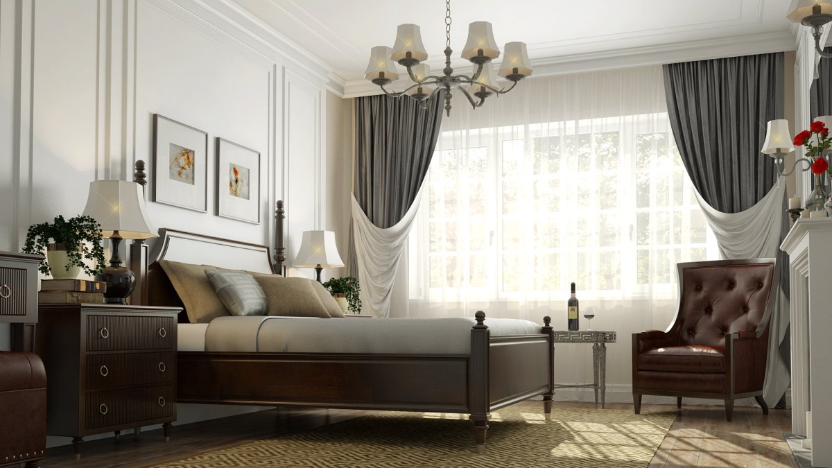 Спальня в современном английском стиле