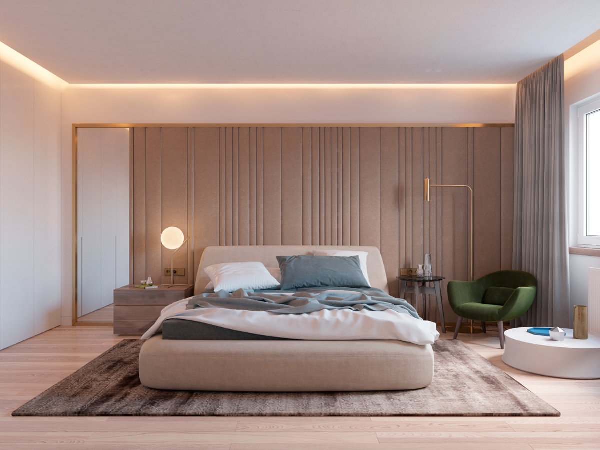 Трековый свет в спальне