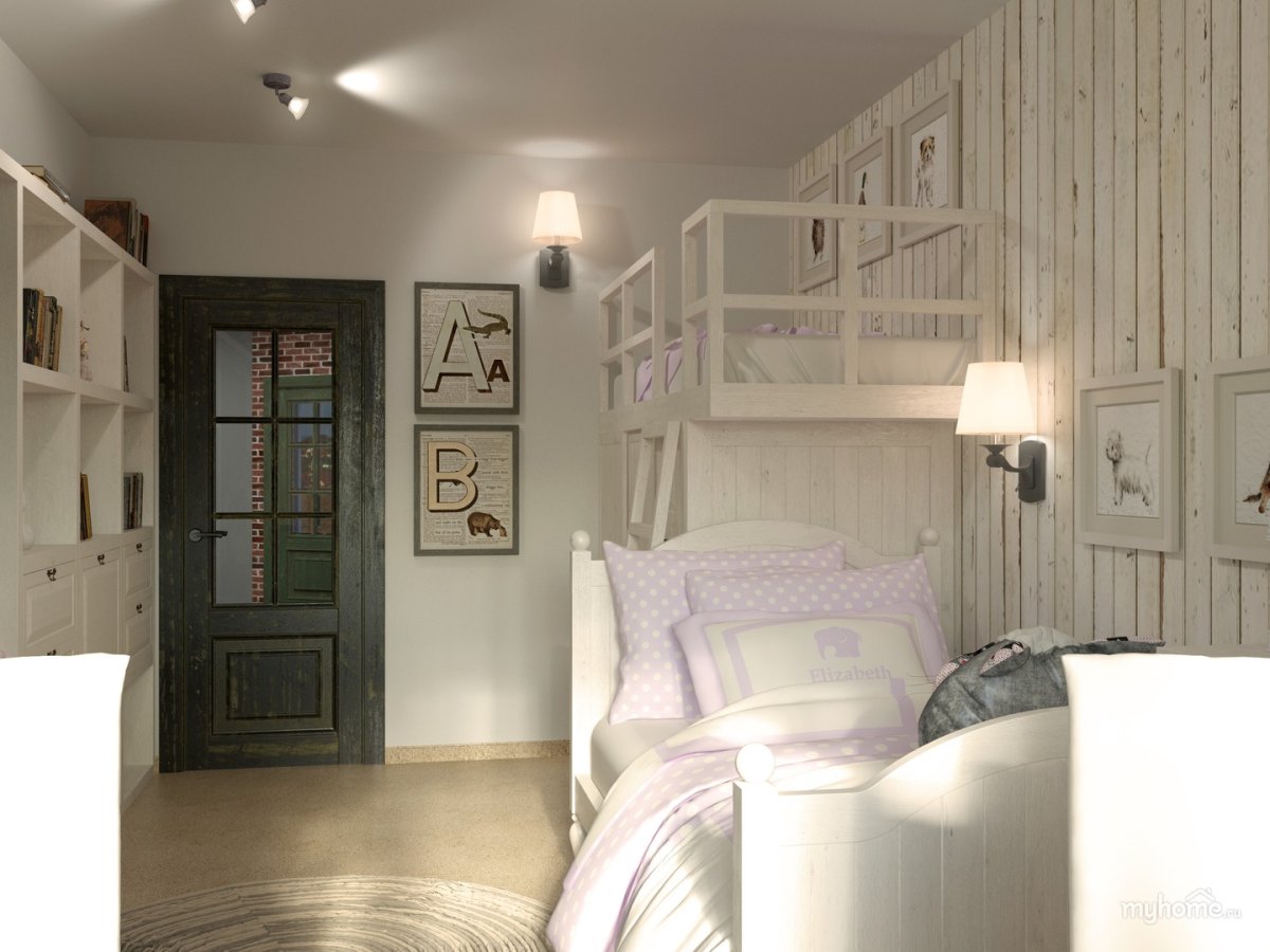Детская комната для девочки в стиле лофт