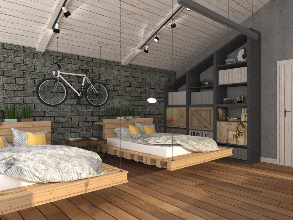 Комната в стиле лофт