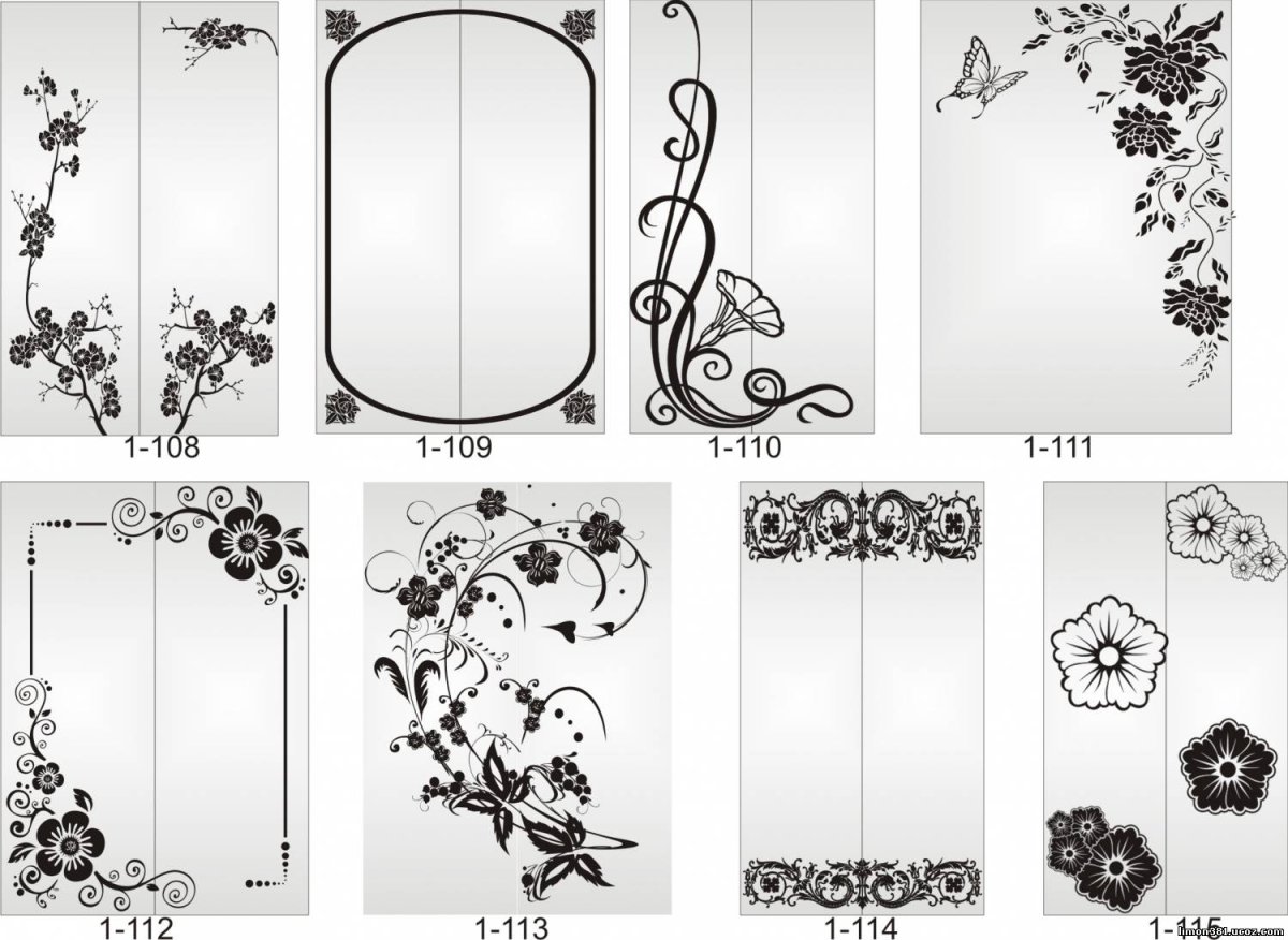 Пескоструйный орнамент на зеркале