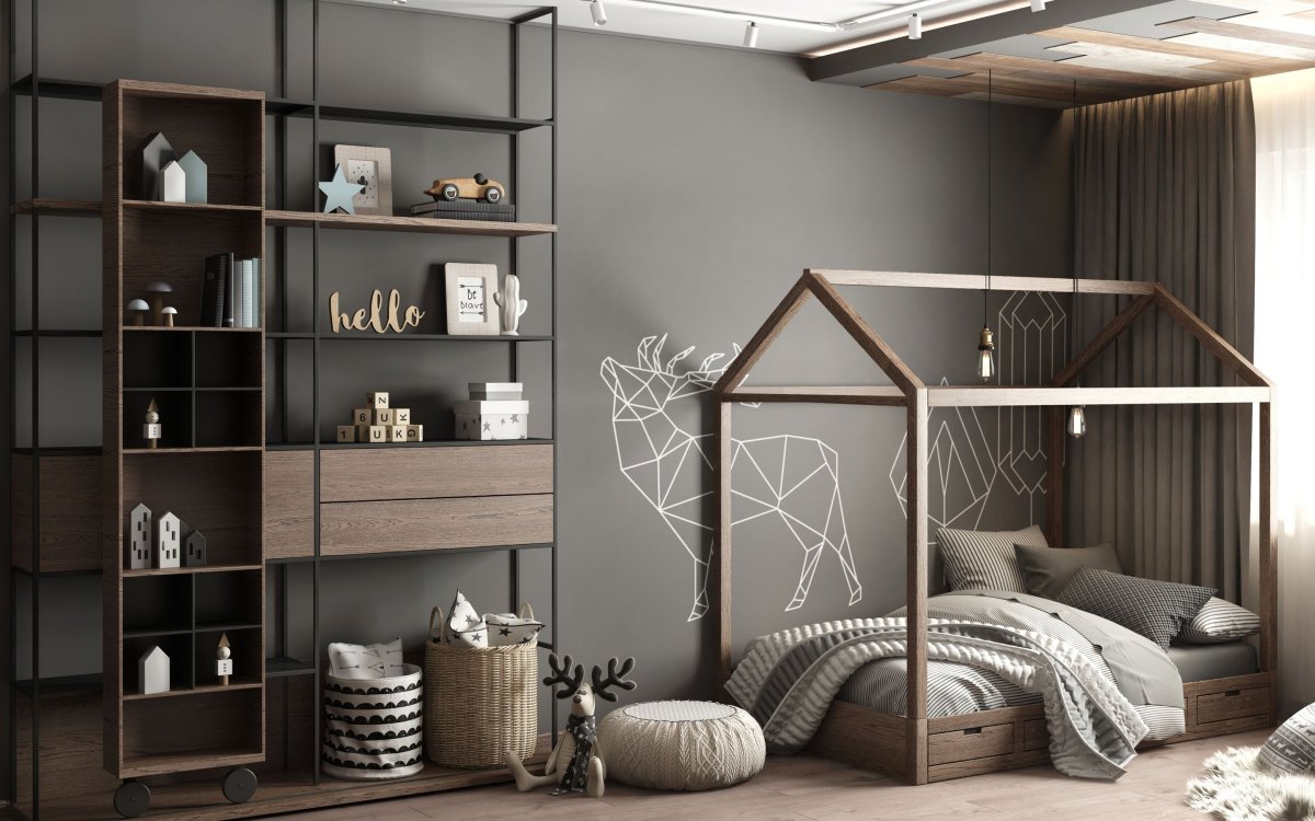 Спальня для мальчика в стиле лофт