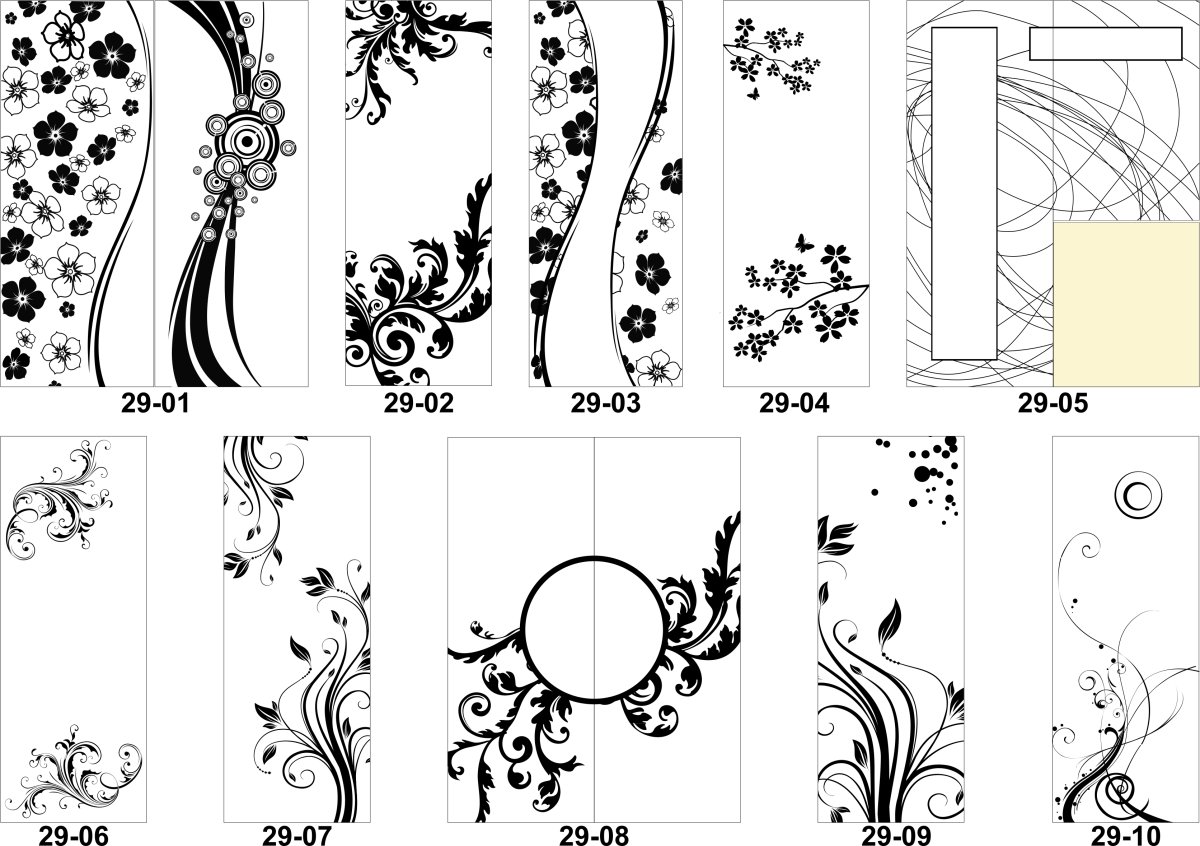 Орнаменты на зеркало для гравировки