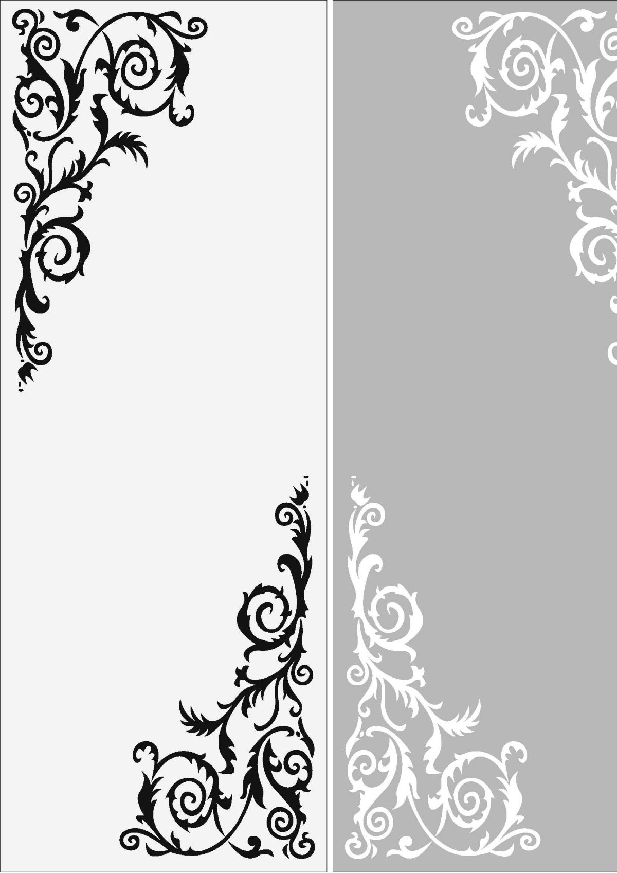 Узор на стекло трафарет