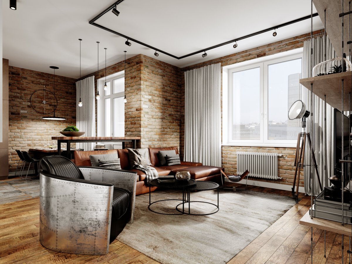 Лофт квартира студия 50кв