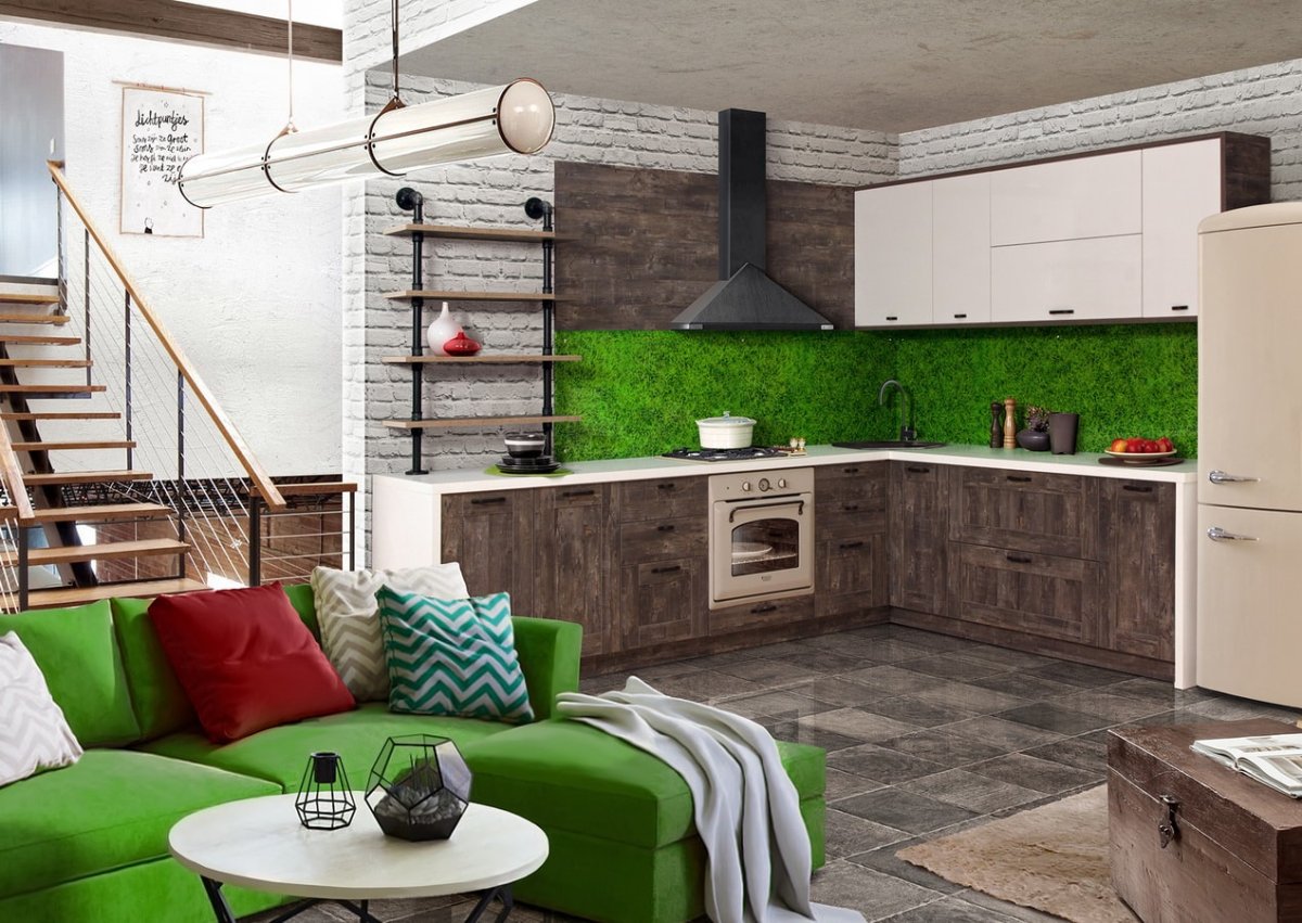 Кухня Шервуд дуб сонома