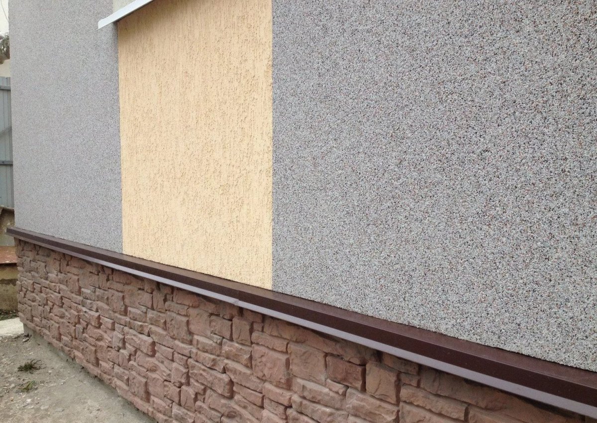 Камешковая штукатурка для цоколя