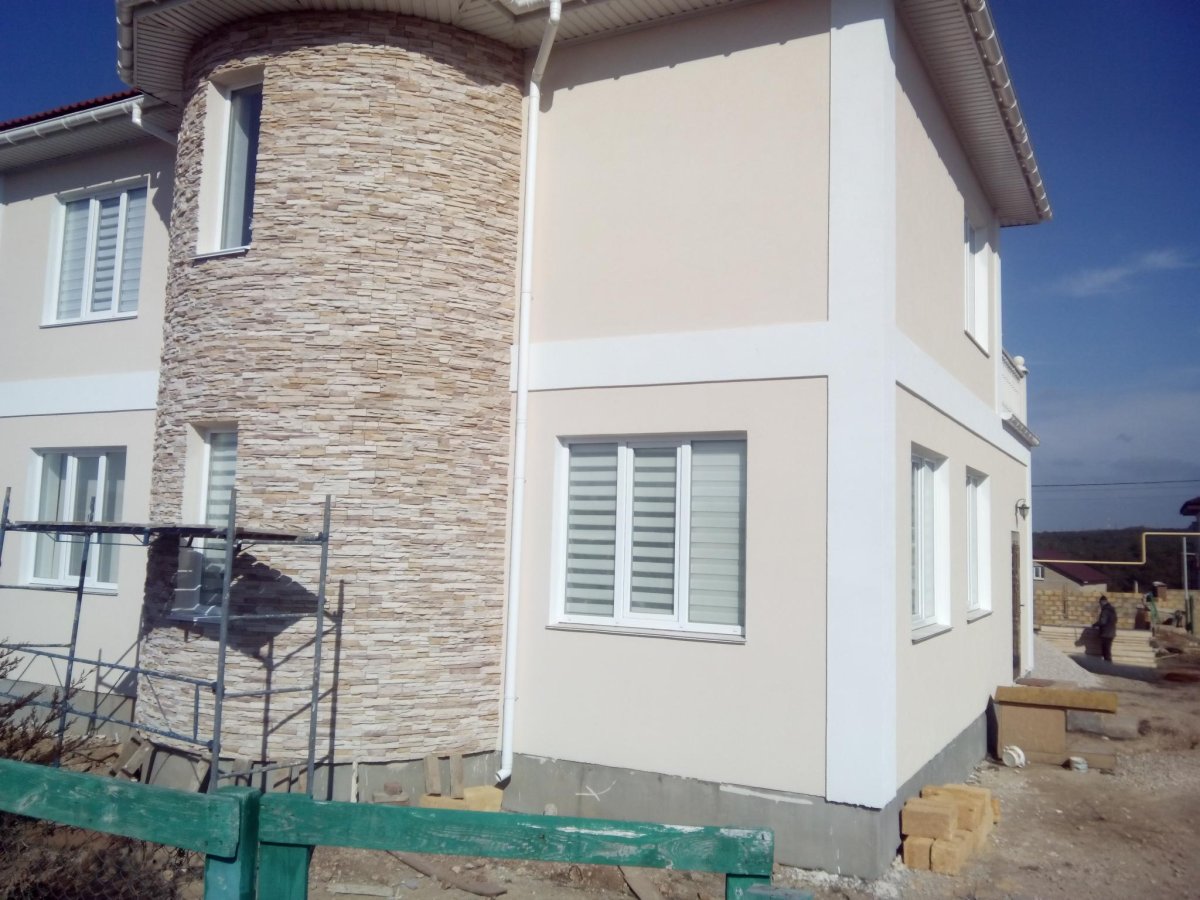 Камешковая штукатурка для фасада