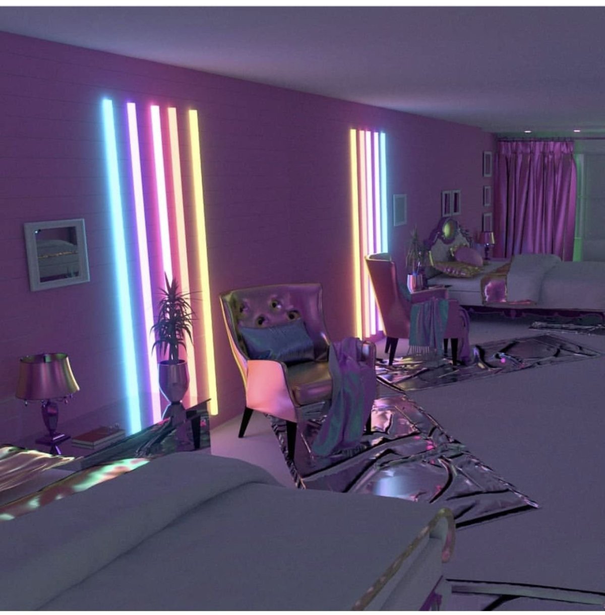 Неоновая комната