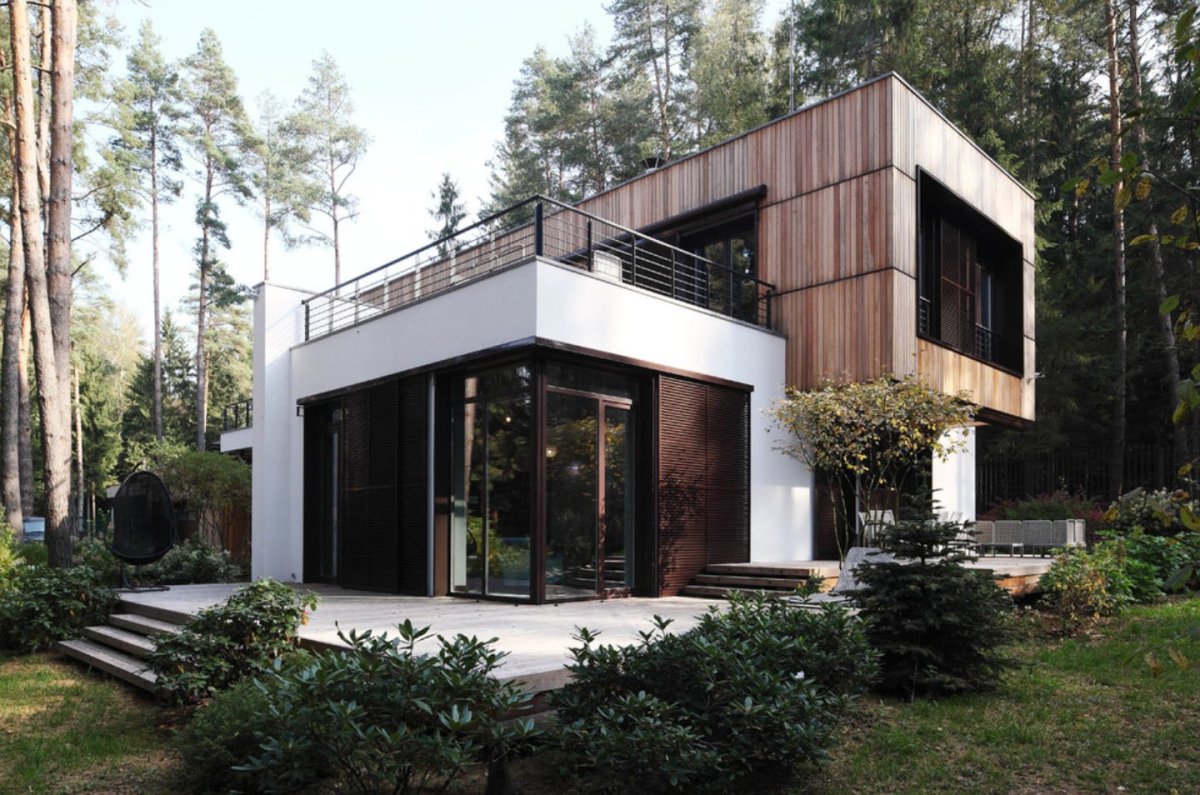 Дом лофт двухэтажный экстерьер