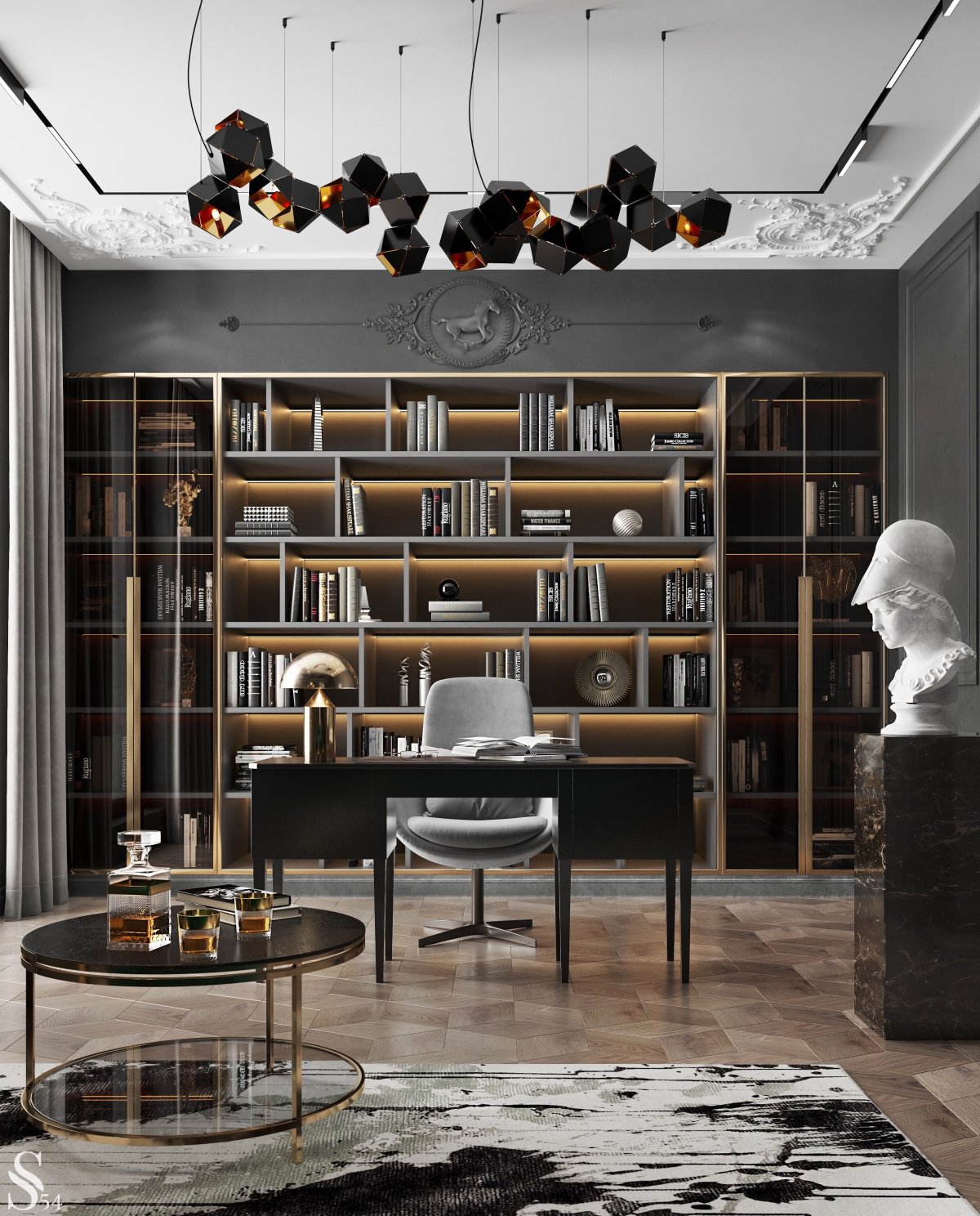 Красивый стильный кабинет