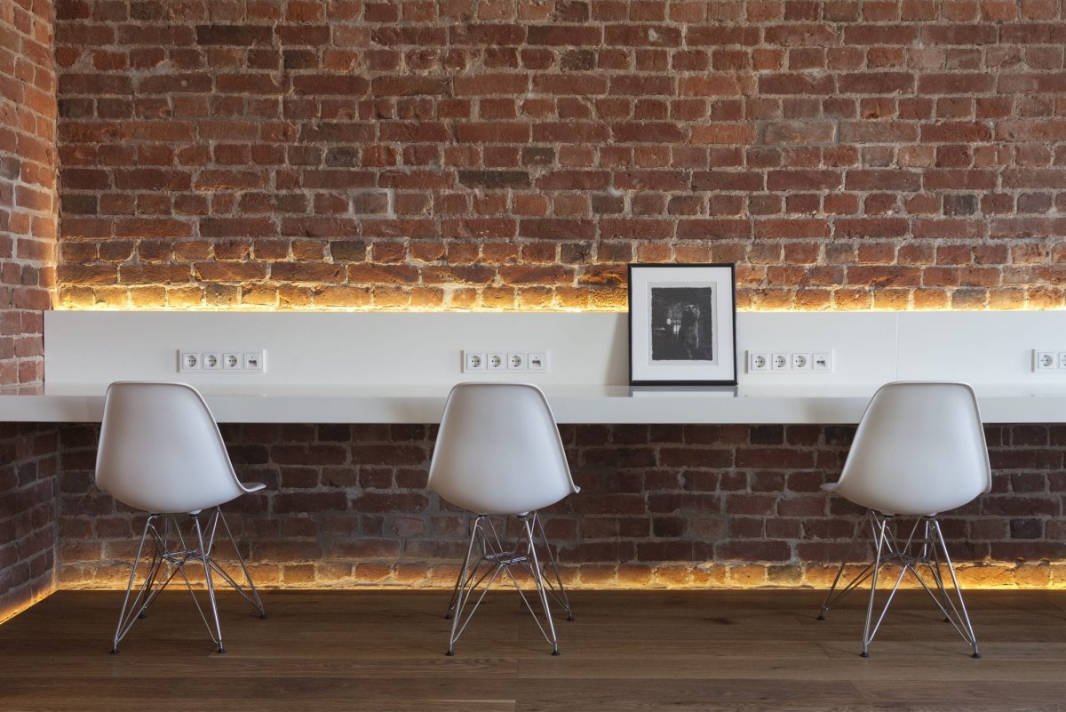 Офис в стиле лофт кирпич