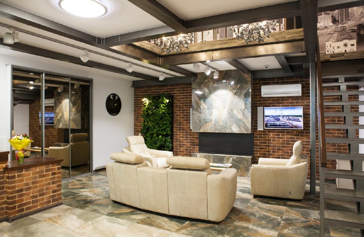 Интерьер лофт рендер