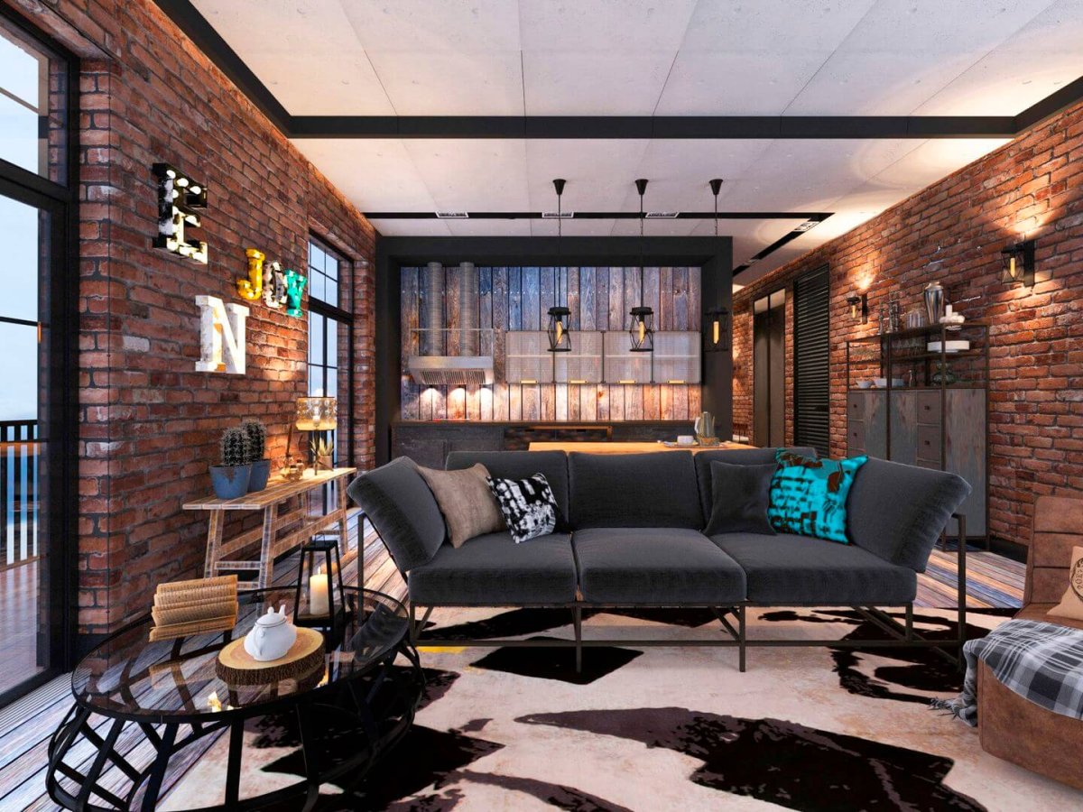 Игровая комната в стиле лофт