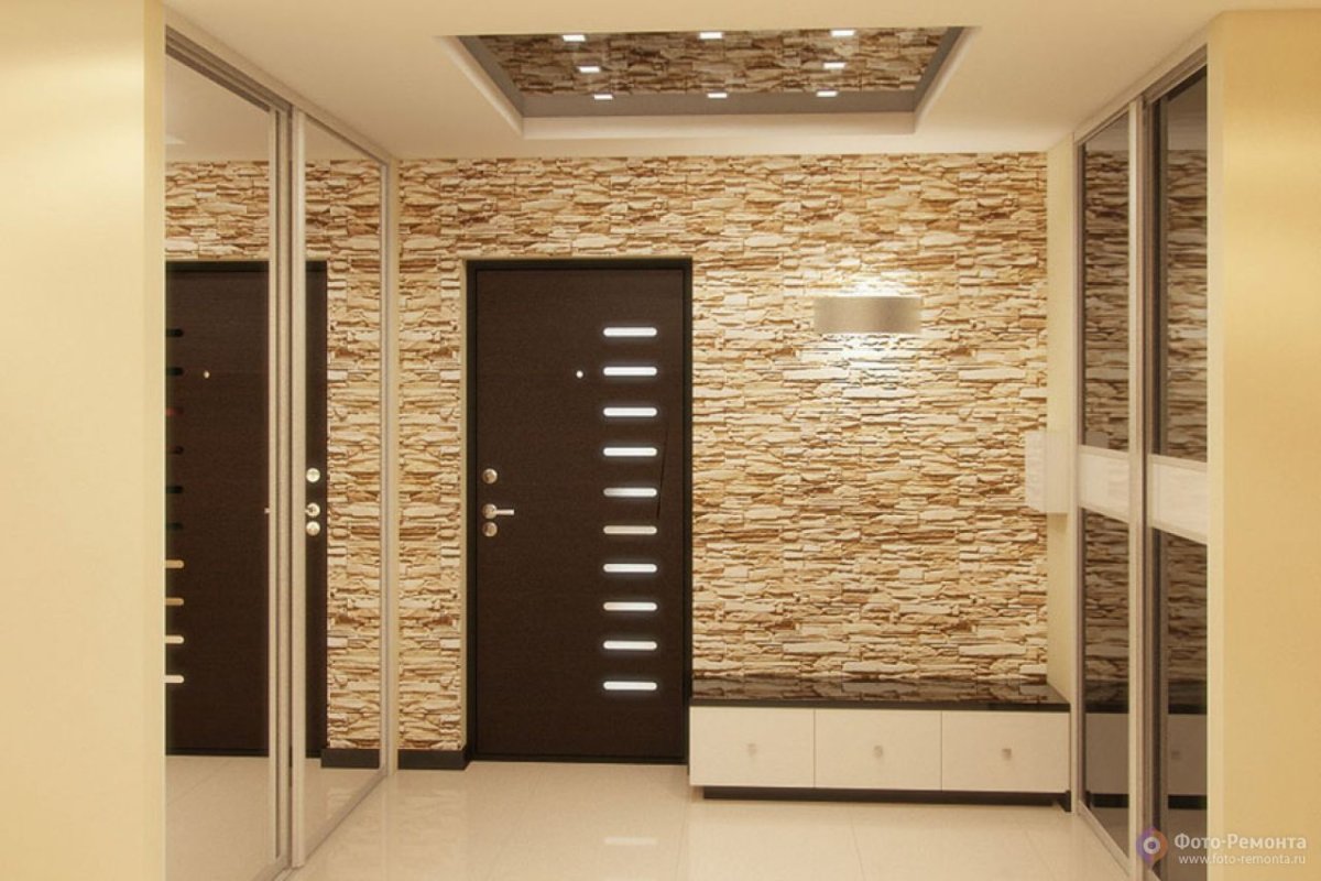 3д панели в интерьере прихожей