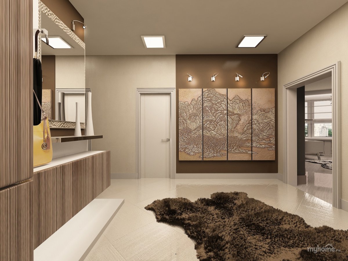 Современная отделка коридора