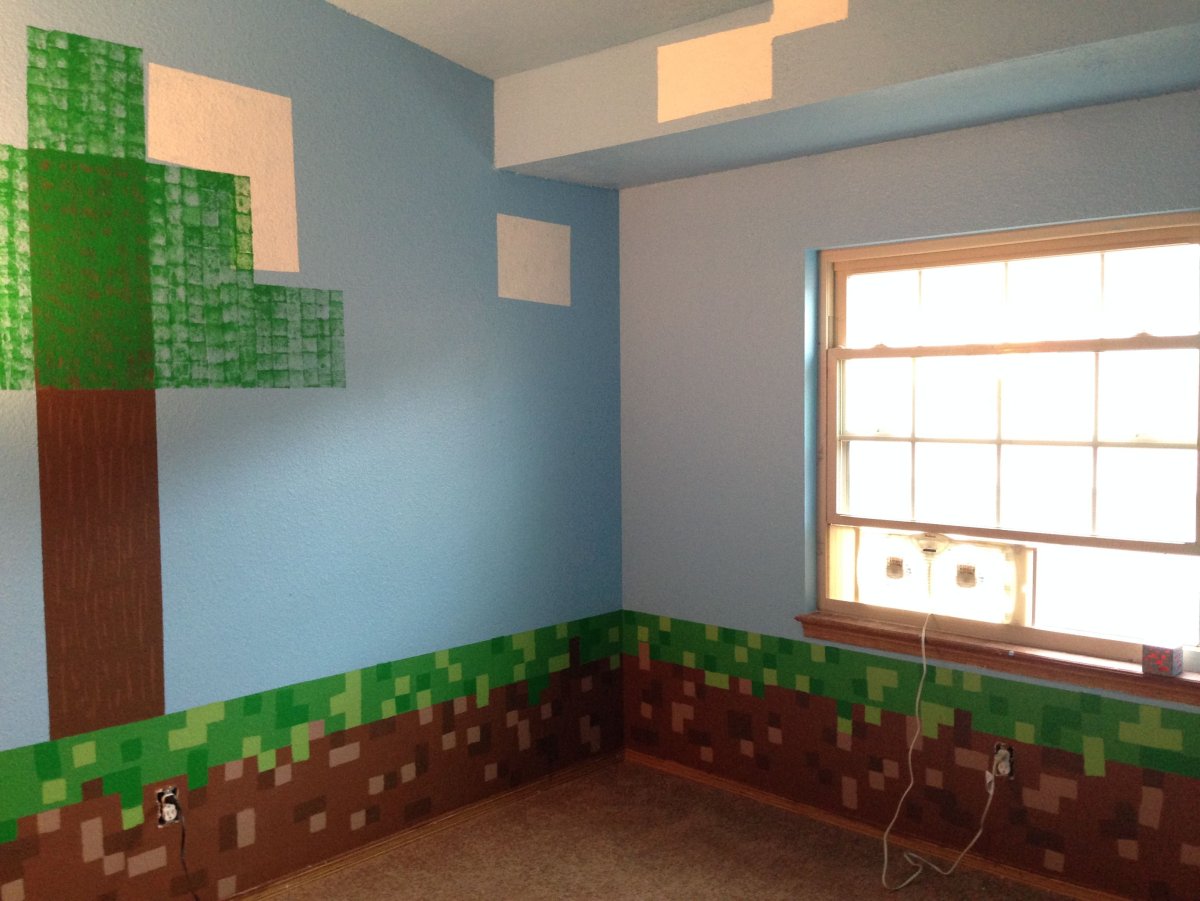 Кровать стиль МАЙНКРАФТА