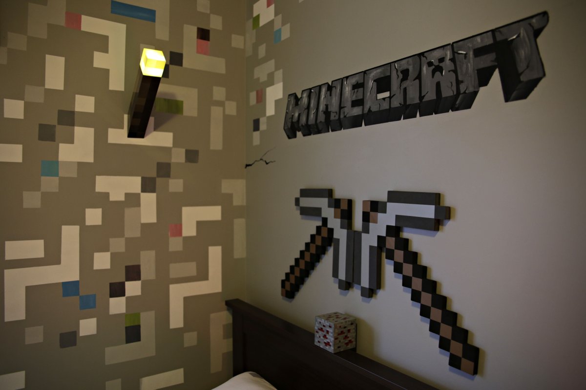 Комната в стиле МАЙНКРАФТА для мальчиков