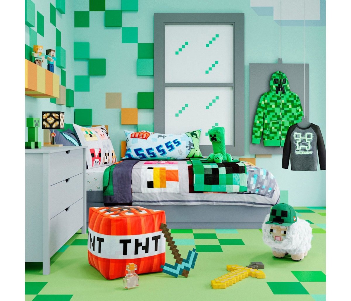 Детские комнаты в стиле майнкрафт