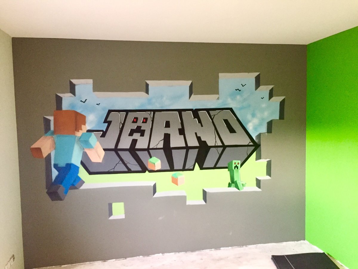 Детские комнаты в стиле майнкрафт