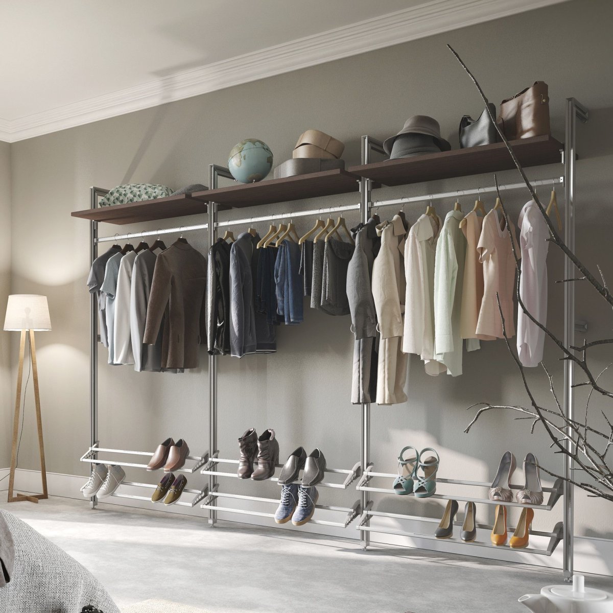 Гардеробная в стиле лофт