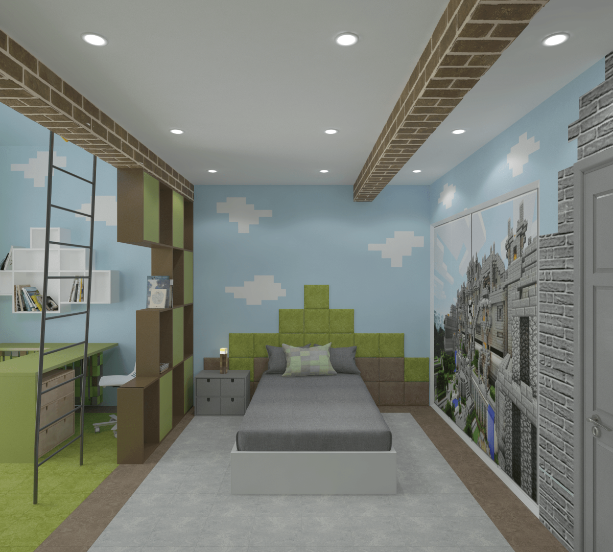 Декор комнаты в стиле МАЙНКРАФТА