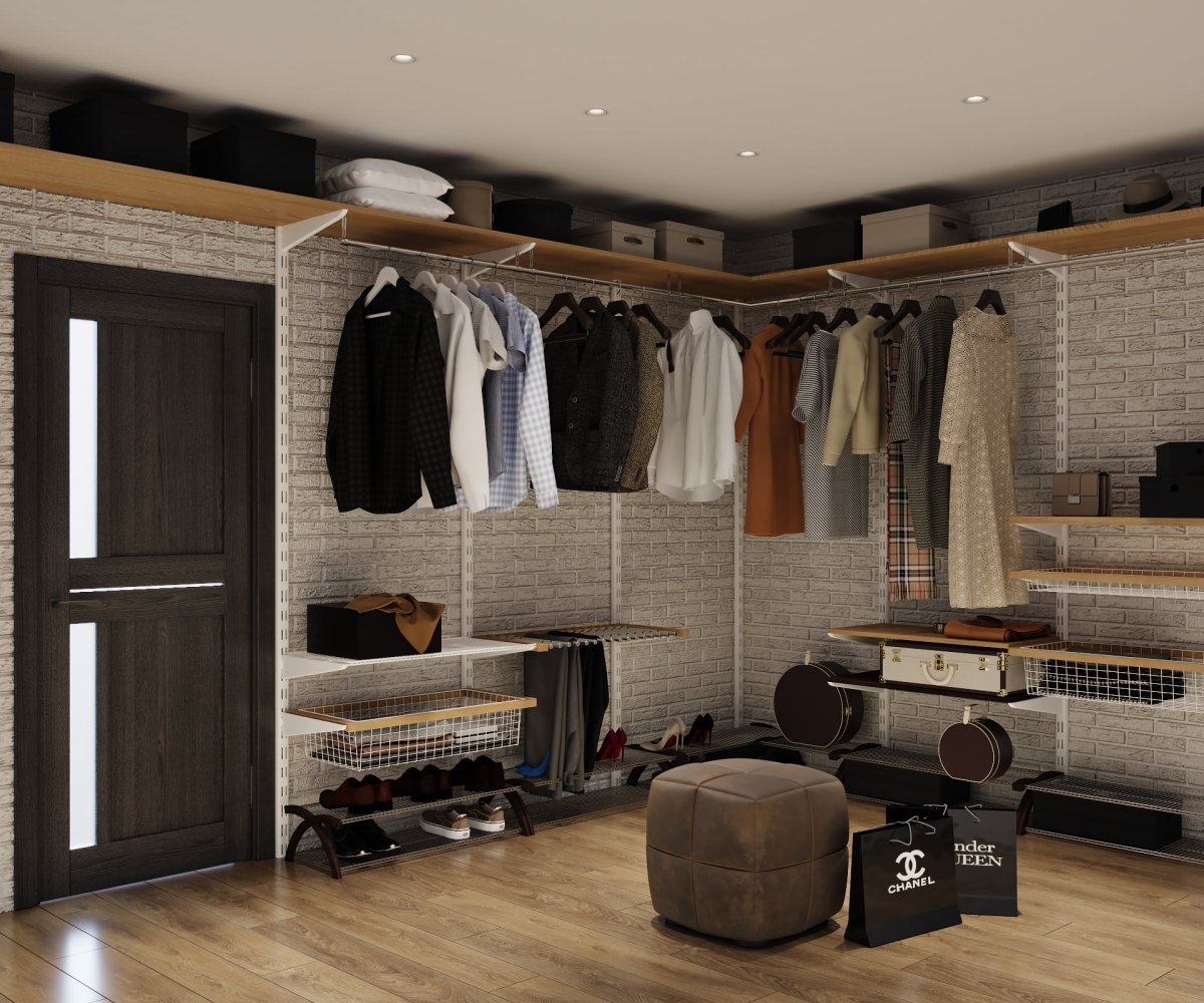 Гардероб в стиле лофт