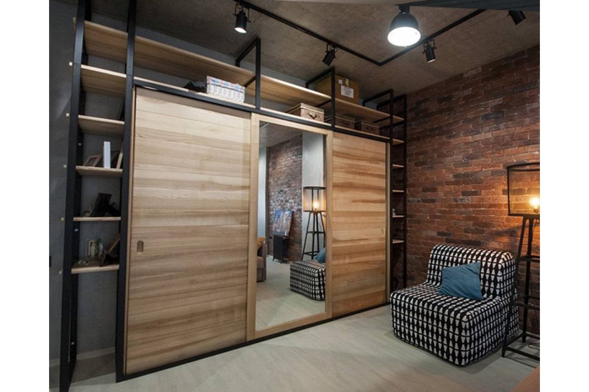 Гардеробная в стиле лофт