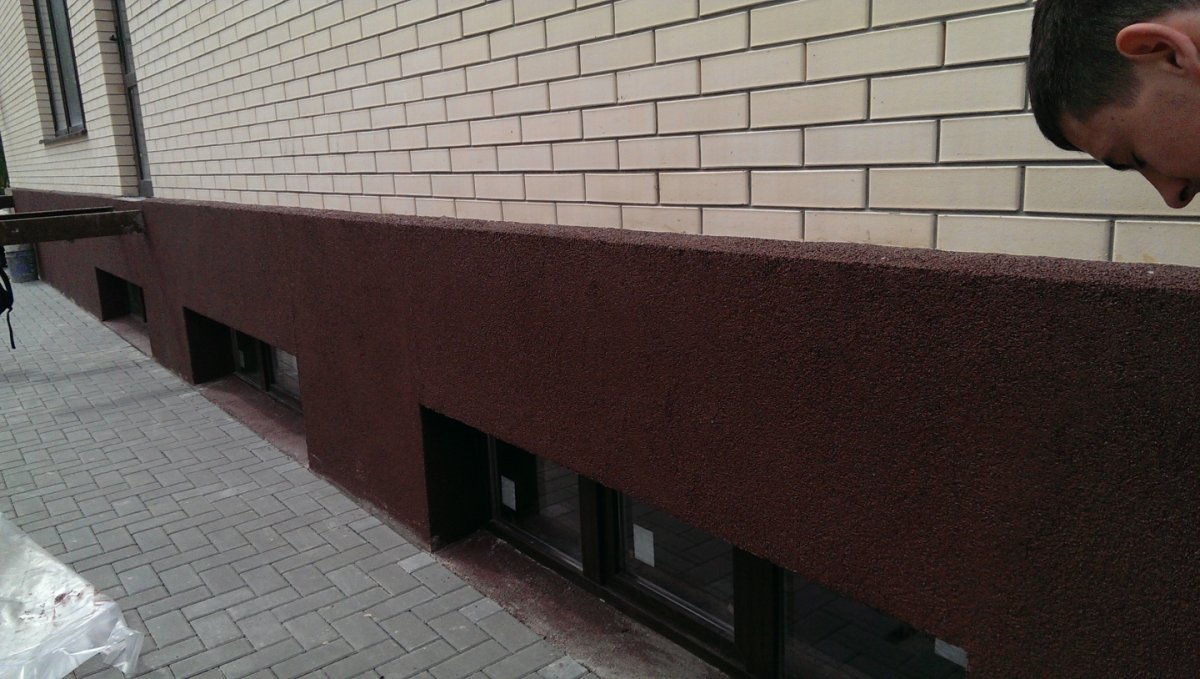 Фасад из печатного бетона