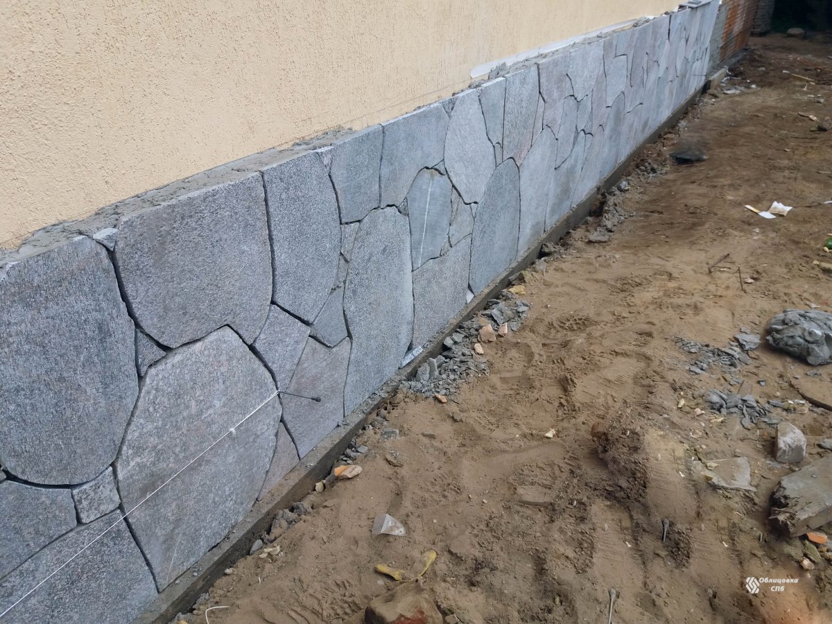 Штукатурка фасада под камень