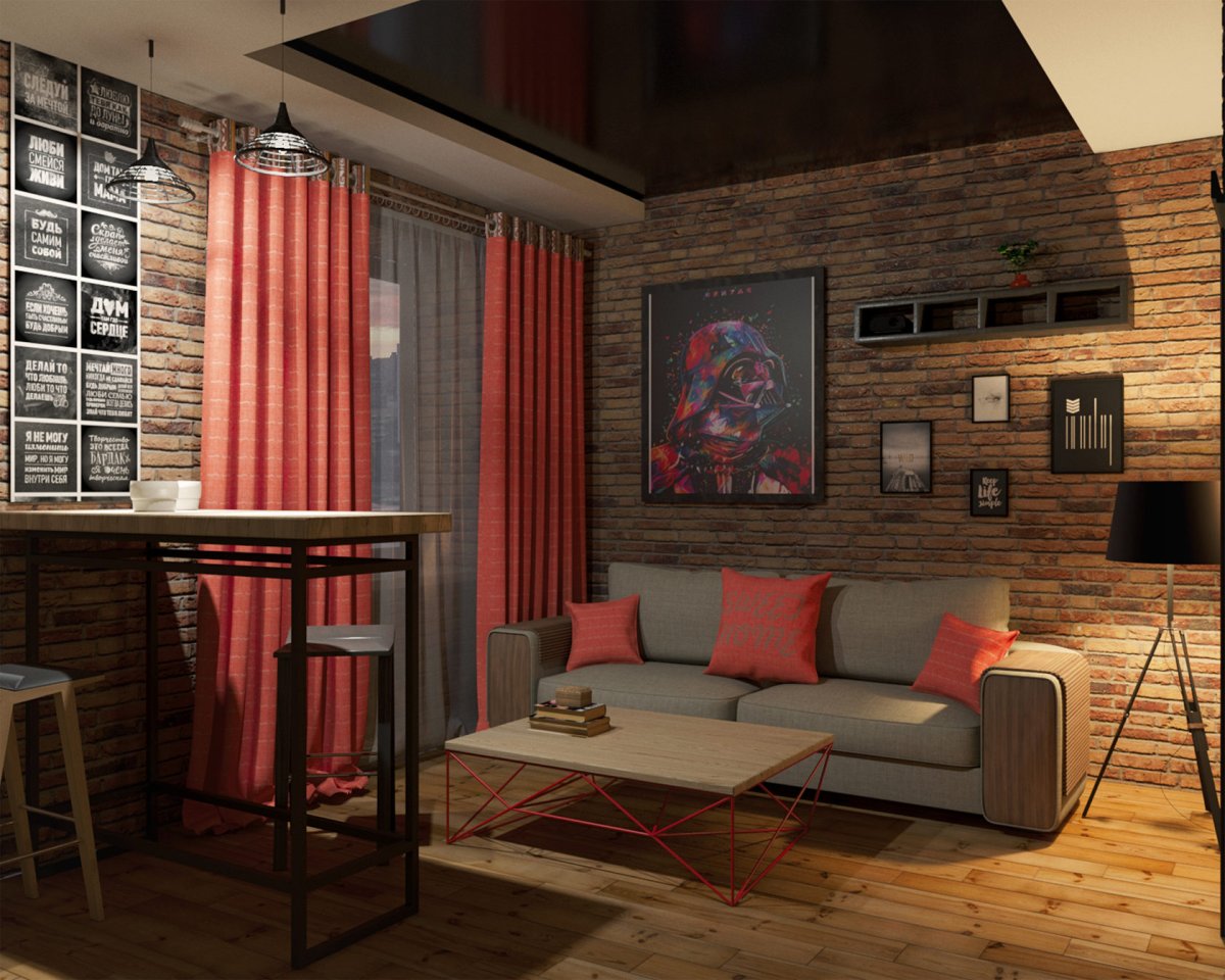 Римские шторы лофт