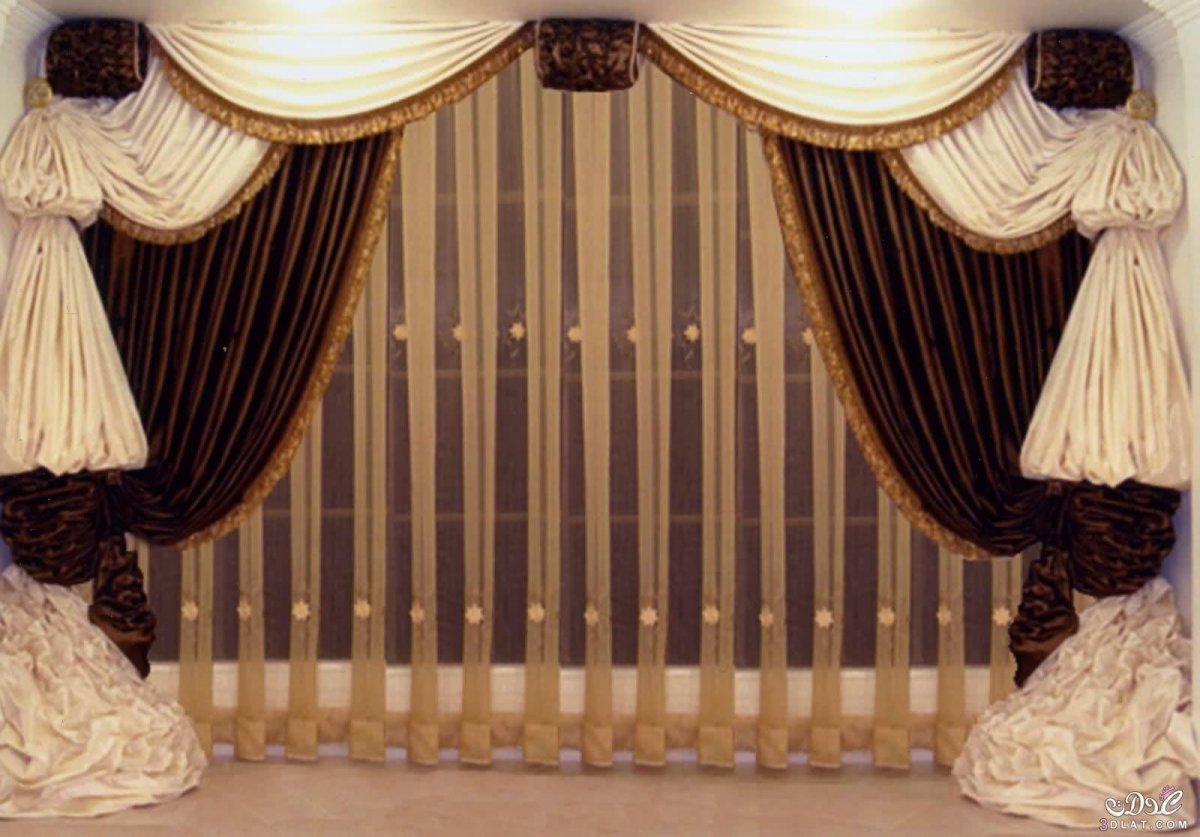 Тюль с вензелями в интерьере